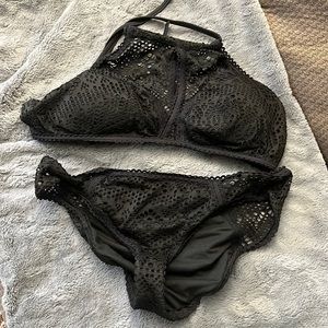 Cute black halter bikini